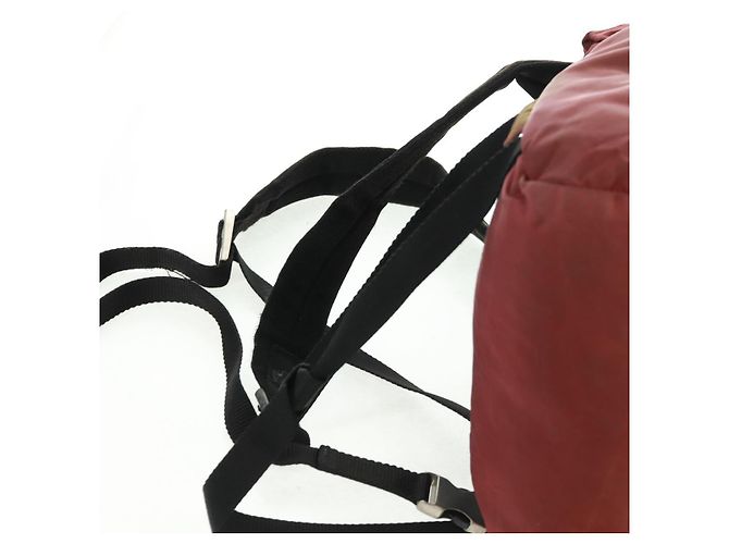 PRADA Backpack Nylon Red Silver Auth bs32073 Silvery - view 14