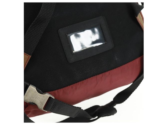 PRADA Backpack Nylon Red Silver Auth bs32073 Silvery - view 20