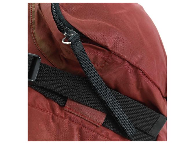 PRADA Backpack Nylon Red Silver Auth bs32073 Silvery - view 22
