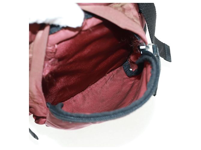 PRADA Backpack Nylon Red Silver Auth bs32073 Silvery - view 23