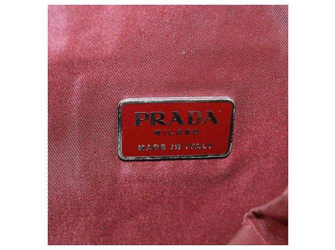 PRADA Backpack Nylon Red Silver Auth bs32073 Silvery - view 28