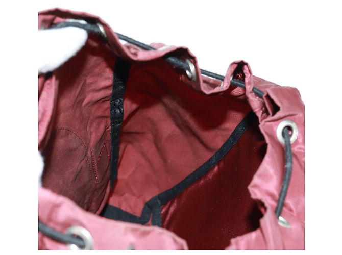 PRADA Backpack Nylon Red Silver Auth bs32073 Silvery - view 29