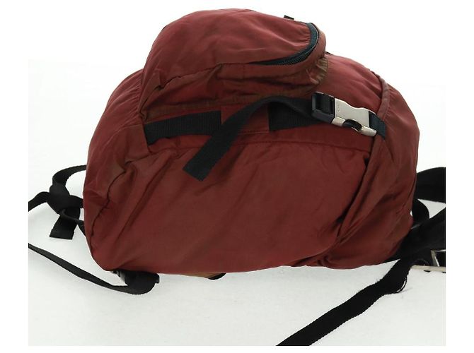 PRADA Backpack Nylon Red Silver Auth bs32073 Silvery - view 4