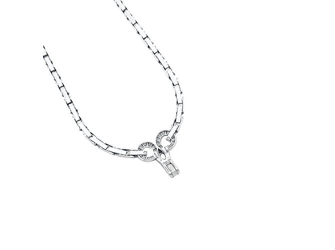 Collana Cartier 'Agrafe' in oro bianco e diamanti. - vista 5