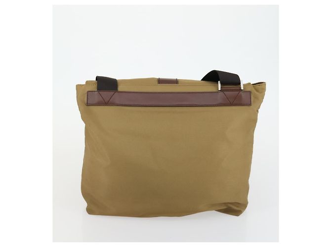 Borsa a Spalla Salvatore Ferragamo Nylon Pelle 3 Set Nero Beige Auth bs31740 - vista 17