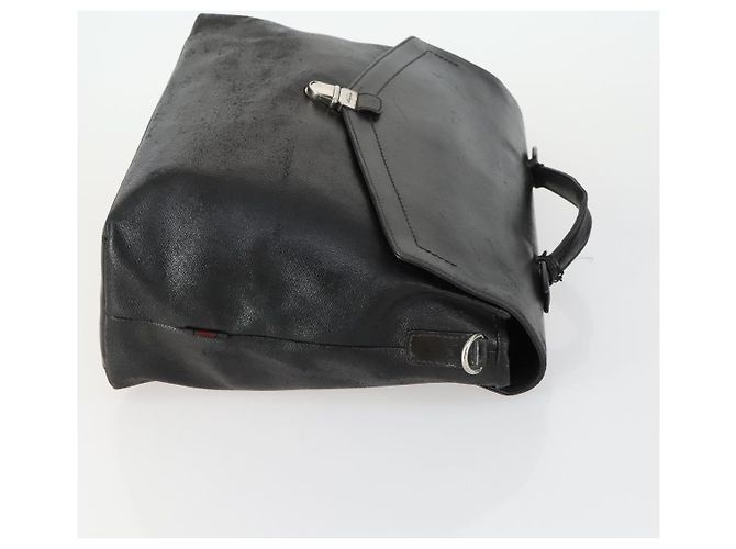 Borsa a Spalla Salvatore Ferragamo Nylon Pelle 3 Set Nero Beige Auth bs31740 - vista 4