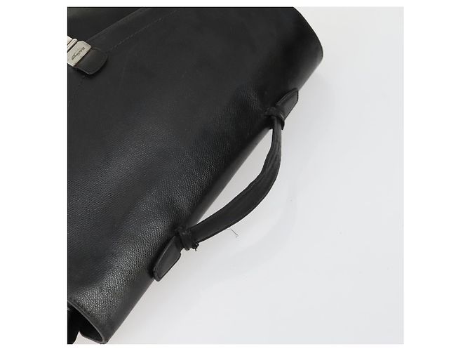 Borsa a Spalla Salvatore Ferragamo Nylon Pelle 3 Set Nero Beige Auth bs31740 - vista 5