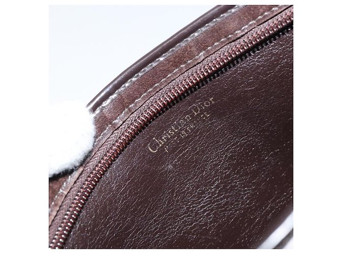 Borsa a Spalla in Tela Trotter Christian Dior Beige Oro Auth 158032 D'oro - vista 11