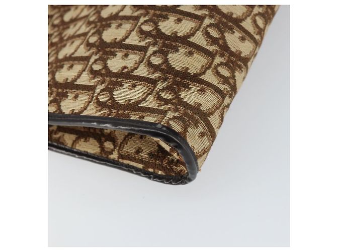 Borsa a Spalla in Tela Trotter Christian Dior Beige Oro Auth 158032 D'oro - vista 16