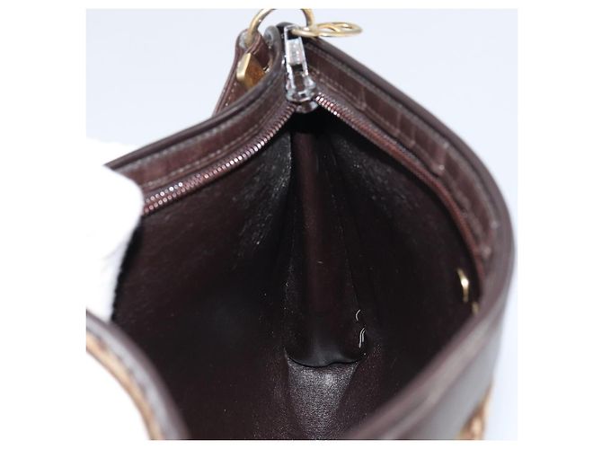 Borsa a Spalla in Tela Trotter Christian Dior Beige Oro Auth 158032 D'oro - vista 19