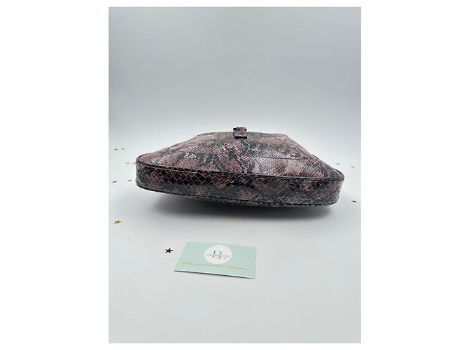 Autre Marque Gucci Jackie Hobo em Couro Estampado de Píton – Vintage Rosa - vista 10