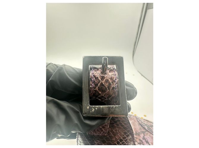 Autre Marque Gucci Jackie Hobo em Couro Estampado de Píton – Vintage Rosa - vista 11