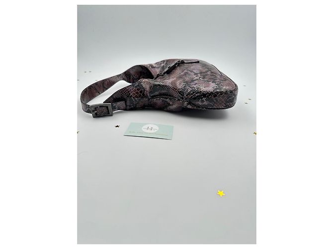 Autre Marque Gucci Jackie Hobo em Couro Estampado de Píton – Vintage Rosa - vista 8