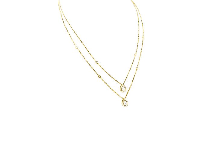 Collana Edouard NAHUM, oro giallo e diamanti. - vista 2