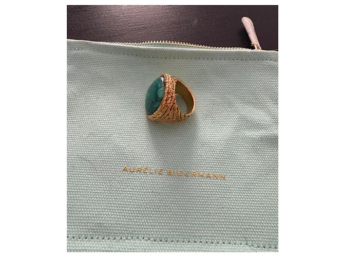 Anello Aurelie Bidermann Miki Oro e Malachite Verde scuro - vista 2