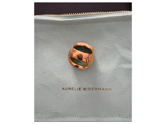 Anello Aurelie Bidermann Miki Oro e Malachite Verde scuro - vista 3