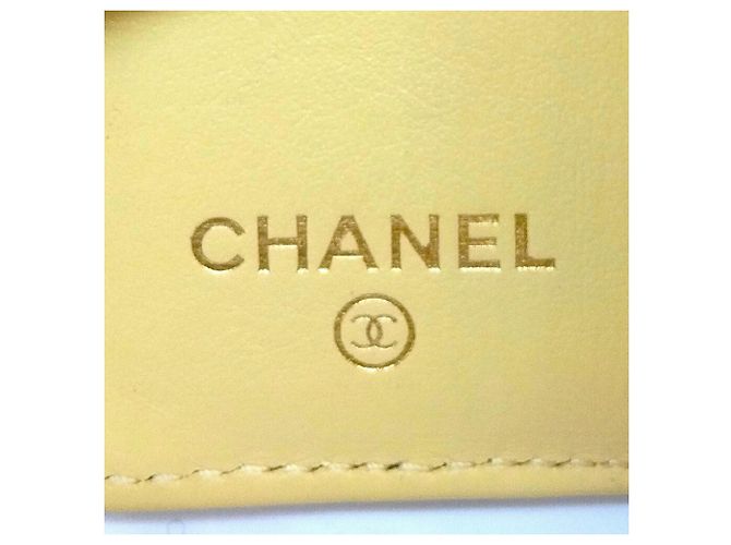 Chanel Coco Mark Tri-fold Wallet Yellow - view 11