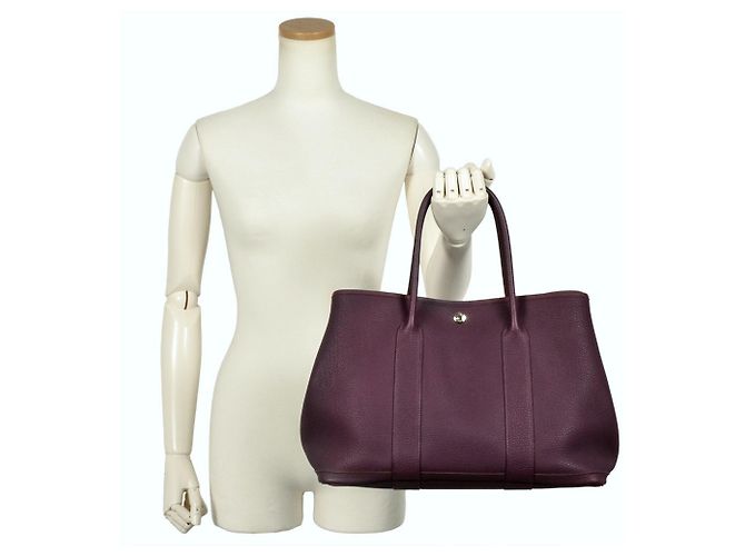 Borsa Tote PM Hermès Garden Porpora Viola scuro - vista 9