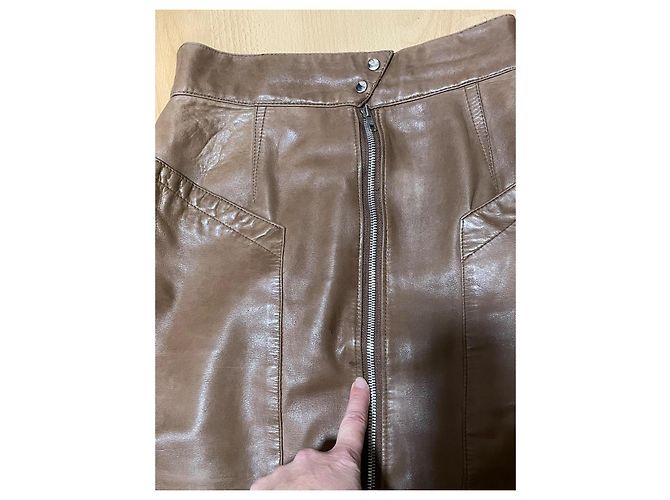 Thierry Mugler Lederrock Braun - Ansicht 7