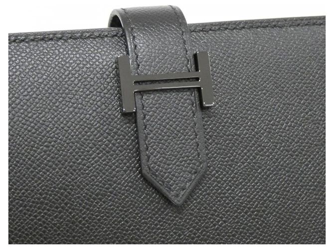Béarn Cartera Madame Compacta Monocromática Bearn de Hermès Negro - vue 3