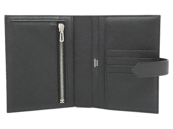 Béarn Cartera Madame Compacta Monocromática Bearn de Hermès Negro - vue 4