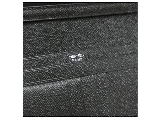 Béarn Cartera Madame Compacta Monocromática Bearn de Hermès Negro - vue 5