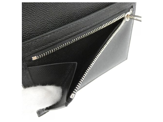 Béarn Cartera Madame Compacta Monocromática Bearn de Hermès Negro - vue 6