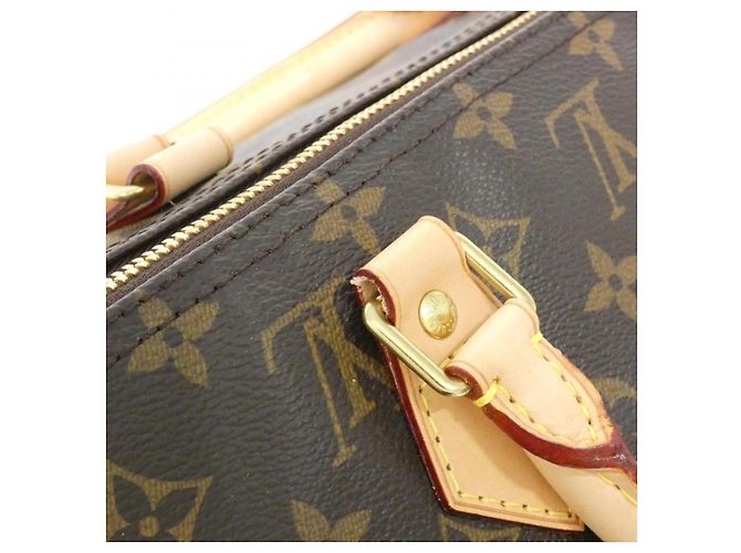 Borsa Boston Monogram Speedy Bandoulière Louis Vuitton Marrone - vista 5