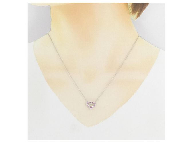 Tiffany & Co Collar Mini Corazón Sentimental de Platino Tiffany Plata - vista 6