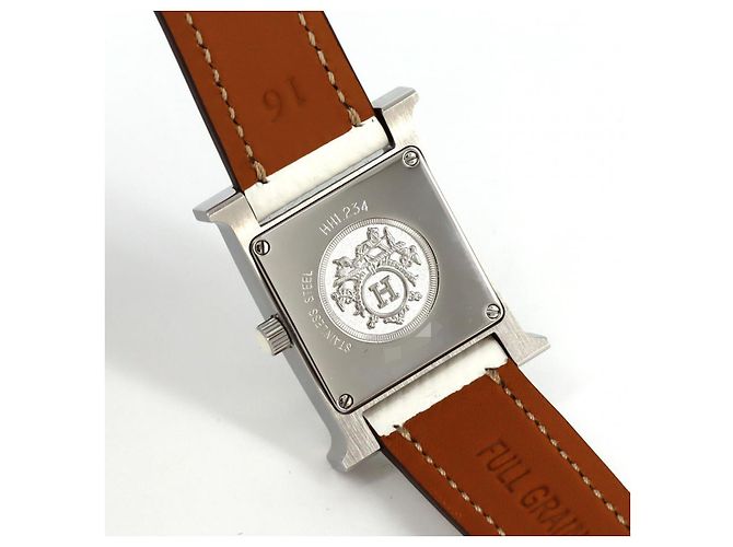 Relógio H da Hermès Double Tour em aço inoxidável com quartzo Branco - vista 5