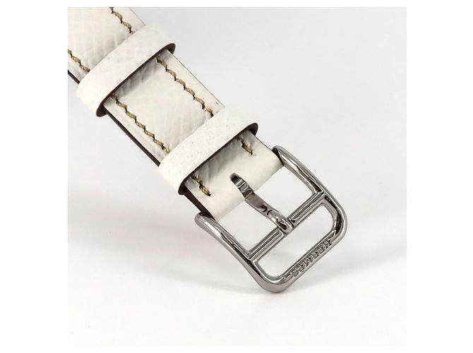 Relógio H da Hermès Double Tour em aço inoxidável com quartzo Branco - vista 7