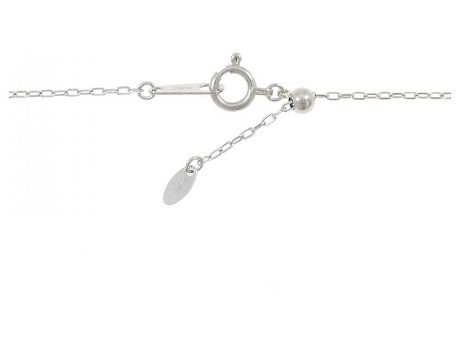 Autre Marque Platin-Diamant-Halskette Silber - Ansicht 5