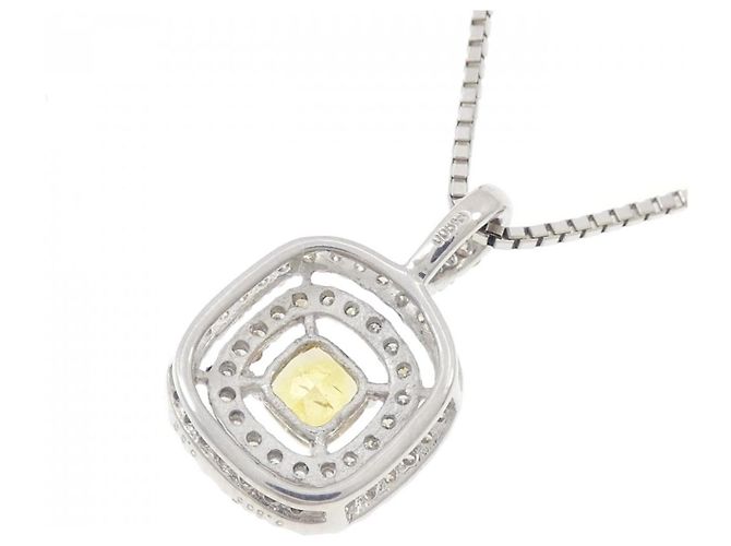 Autre Marque PT900 PT850 Diamond Necklace Silvery - view 4