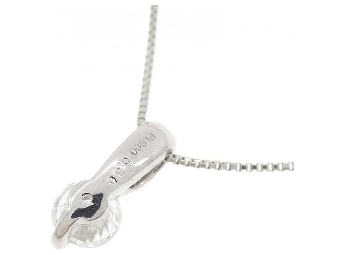 Autre Marque PT900 PT850 Diamant-Halskette Silber - Ansicht 4