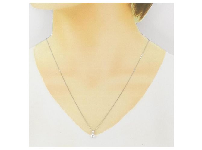 Autre Marque PT900 PT850 Diamant-Halskette Silber - Ansicht 6