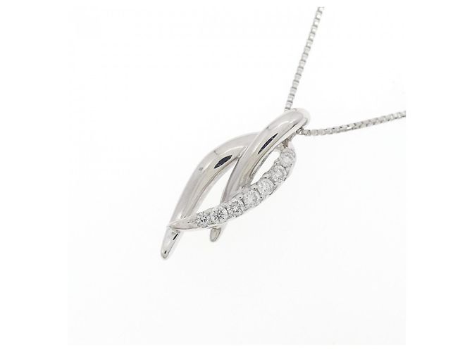 Autre Marque Diamant-Halskette Pt900/Pt850 Silber - Ansicht 3