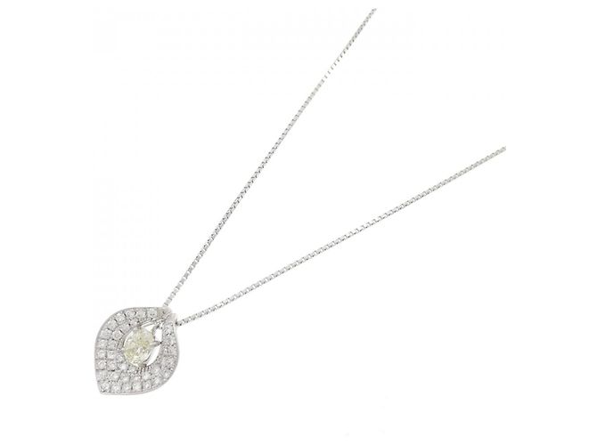 Autre Marque PT900 PT850 Diamant-Halskette Silber - Ansicht 2