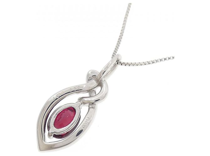 Autre Marque Collana in rubino e diamanti Pt900 Pt850 Rosso - vista 4