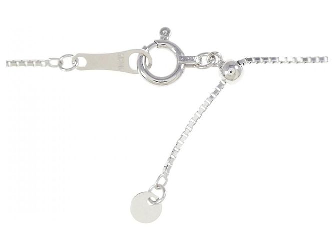 Autre Marque Collana in oro bianco Au750 con granato demantoide e diamanti Argento - vista 5