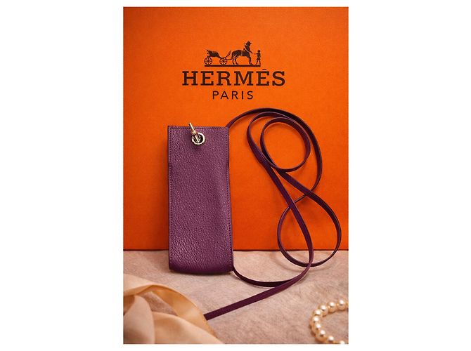 Hermès Purses, wallets, cases Silvery Prune - view 6
