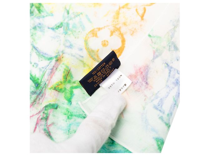 Set Bandana e Maschera Monogram Acquerello Bianco Virgil Abloh di Louis Vuitton - vista 11