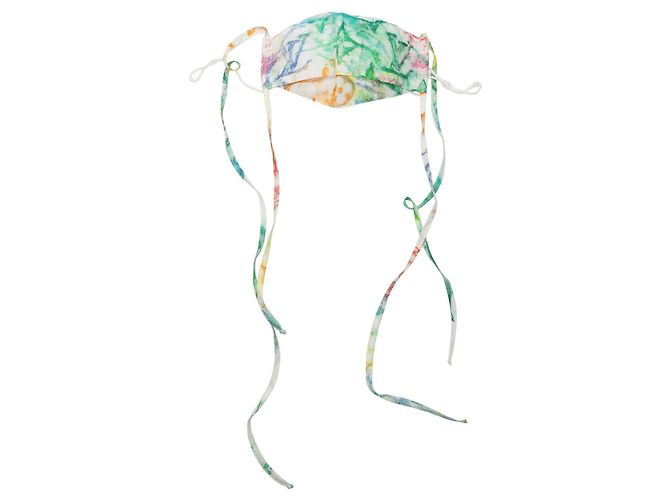 Set Bandana e Maschera Monogram Acquerello Bianco Virgil Abloh di Louis Vuitton - vista 2