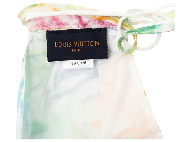 Set Bandana e Maschera Monogram Acquerello Bianco Virgil Abloh di Louis Vuitton - vista 6