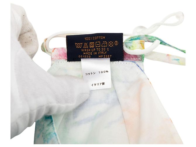 Set Bandana e Maschera Monogram Acquerello Bianco Virgil Abloh di Louis Vuitton - vista 7