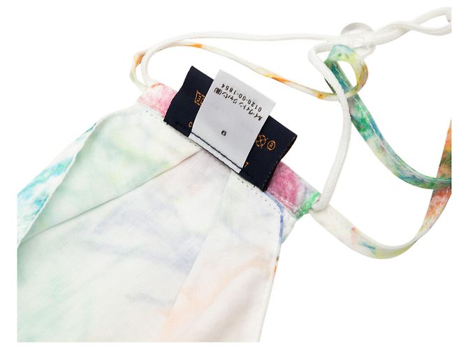 Set Bandana e Maschera Monogram Acquerello Bianco Virgil Abloh di Louis Vuitton - vista 8