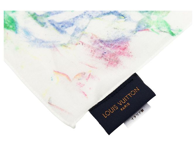 Set Bandana e Maschera Monogram Acquerello Bianco Virgil Abloh di Louis Vuitton - vista 9