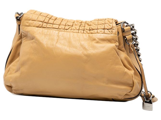 Céline Borsa a spalla Celine Gauffre in pelle di agnello marrone Watch Me Marrone chiaro - vista 2