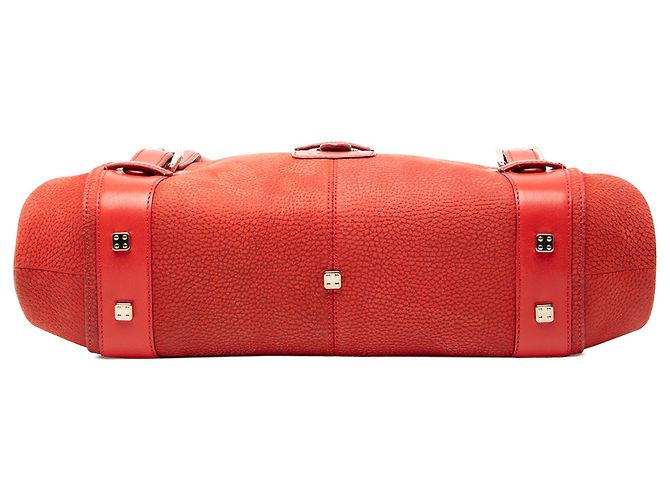 Borsa Senda in nubuck rosso LOEWE - vista 3