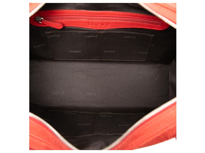Borsa Senda in nubuck rosso LOEWE - vista 4