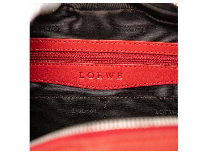 Borsa Senda in nubuck rosso LOEWE - vista 5